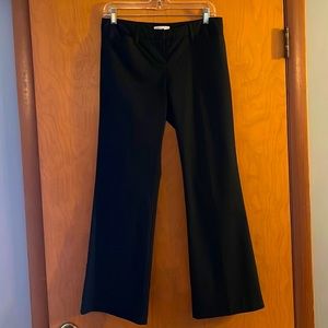 Black Pinstriped Wide Leg Trouser Pants, Women’s Size 6P